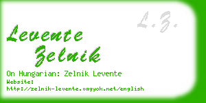 levente zelnik business card